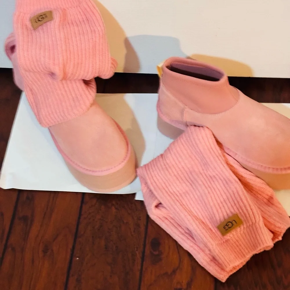 UGG Classic Mini Dipper boot in the Pink Dawn 11 New